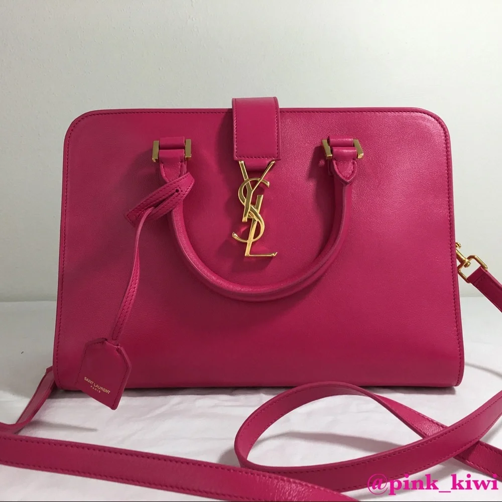 Saint Laurent Small Cabas Leather Satchel